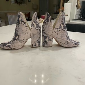 Steve Madden snakeskin booties